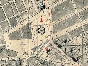 City Map -1879 - Points 1 and 6